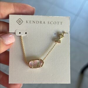 Kendra Scott x Love Shack Fancy Gold Bracelet with Floral Stone